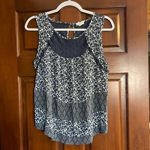 Mason & Belle embroidered floral BoHo top size medium